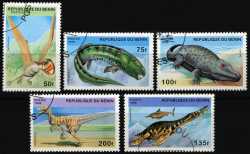 Benin, Prehistoric animals, 1996, 5 stamps