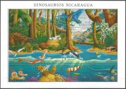 Nicaragua, Prehistoric animals, 1994, 16 stamps