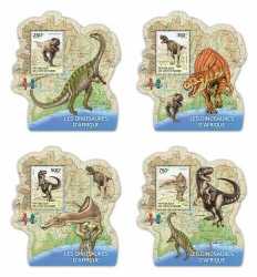 Ivory Coast, Prehistoric animals, 2014, 4 stamps