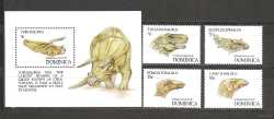 Dominica, Prehistoric animals, 5 stamps