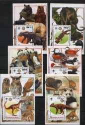 Benin, Prehistoric animals, 6 stamps