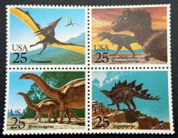 США, Доисторические животные, 1989, 4 шт.