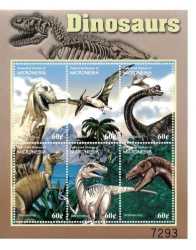 Федеративные Штаты Микронезии, Доисторические животные, 2001, 6 шт.