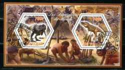 Tchad, Prehistoric animals, 2014, 2 stamps