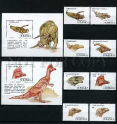 Dominica, Prehistoric animals, 1992, 10 stamps