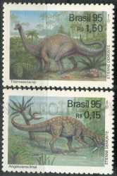 Brazil, Prehistoric animals, 1995, 2 stamps