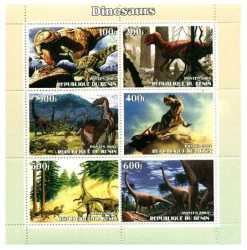 Benin, Prehistoric animals, 2003, 6 stamps