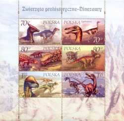 Poland, Prehistoric animals, 2000, 6 stamps