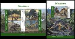 Liberia, Prehistoric animals, 2020, 5 stamps