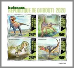 Djibouti, Prehistoric animals, 2020, 4 stamps