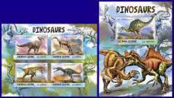 Sierra Leone, Prehistoric animals, 2017, 5 stamps