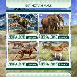 Sierra Leone, Prehistoric animals, 2017, 4 stamps