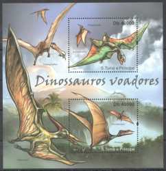 Sao Tome and Principe, Prehistoric animals, 2011, 2 stamps
