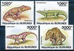 Burundi, Prehistoric animals, 2011, 4 stamps