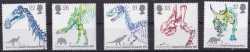 United Kingdom, Prehistoric animals, 1991, 5 stamps
