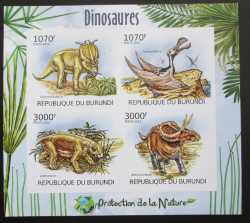 Burundi, Prehistoric animals, 2012, 4 stamps (imperf.)
