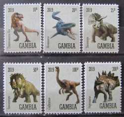 Gambia, Prehistoric animals, 6 stamps