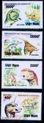 Vietnam, Prehistoric animals, 1996, 4 stamps