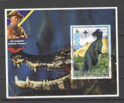 Rwanda, Prehistoric animals, 2005, 1 stamp