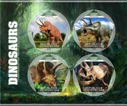 Central African Republic, Prehistoric animals, 2021, 12 stamps