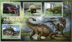 Uganda, Prehistoric animals, 2021, 6 stamps