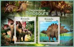 Rwanda, Prehistoric animals, 2021, 6 stamps