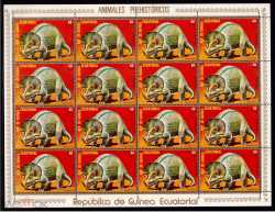 Equatorial Guinea, Prehistoric animals, 16 stamps