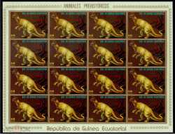 Equatorial Guinea, Prehistoric animals, 16 stamps (imperf.)