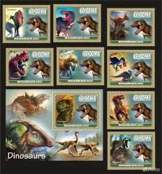 Mozambique, Prehistoric animals, 2023, 9 stamps