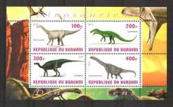 Burundi, Prehistoric animals, 2010, 4 stamps