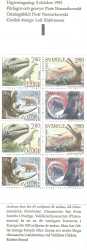 Prehistoric animals, Sweden, 1992, 8 stamps