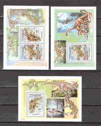 Congo, Prehistoric animals, 4 stamps