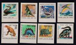 Vietnam, Prehistoric animals, 1979, 8 stamps (imperf.)