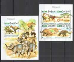 Guinea-Bissau, Prehistoric animals, 2015, 5 stamps