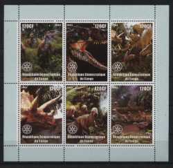 Congo, Prehistoric animals, 2003, 6 stamps