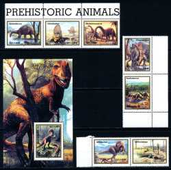 Abkhazia, Prehistoric animals, 8 stamps