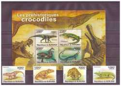 Burundi, Prehistoric animals, 8 stamps