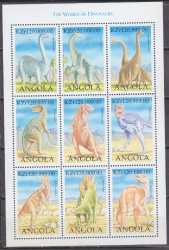 Angola, Prehistoric animals, 1998, 9 stamps