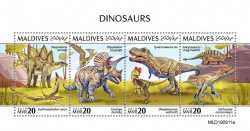 Maldives, Prehistoric animals, 2020, 4 stamps
