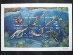 Nicaragua, Prehistoric animals, 6 stamps