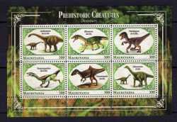 Mauritania, Prehistoric animals, 2018, 6 stamps