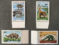 Congo, Prehistoric animals, 1970, 4 stamps