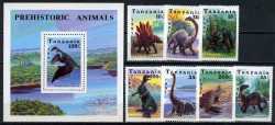 Tanzania, Prehistoric animals, 1991, 8 stamps
