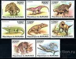 Burundi, Prehistoric animals, 8 stamps