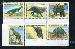 Congo, Prehistoric animals, 1999, 6 stamps