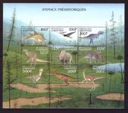 Gabon, Prehistoric animals, 2000, 9 stamps