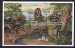 Tanzania, Prehistoric animals, 1994, 6 stamps