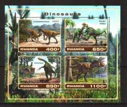 Rwanda, Prehistoric animals, 2017, 4 stamps