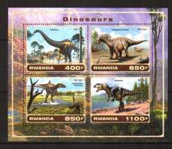 Rwanda, Prehistoric animals, 2017, 4 stamps