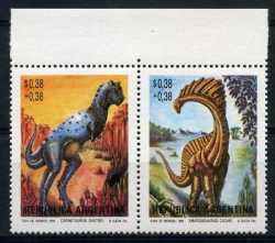 Prehistoric animals, Argentina, 1992, 2 stamps